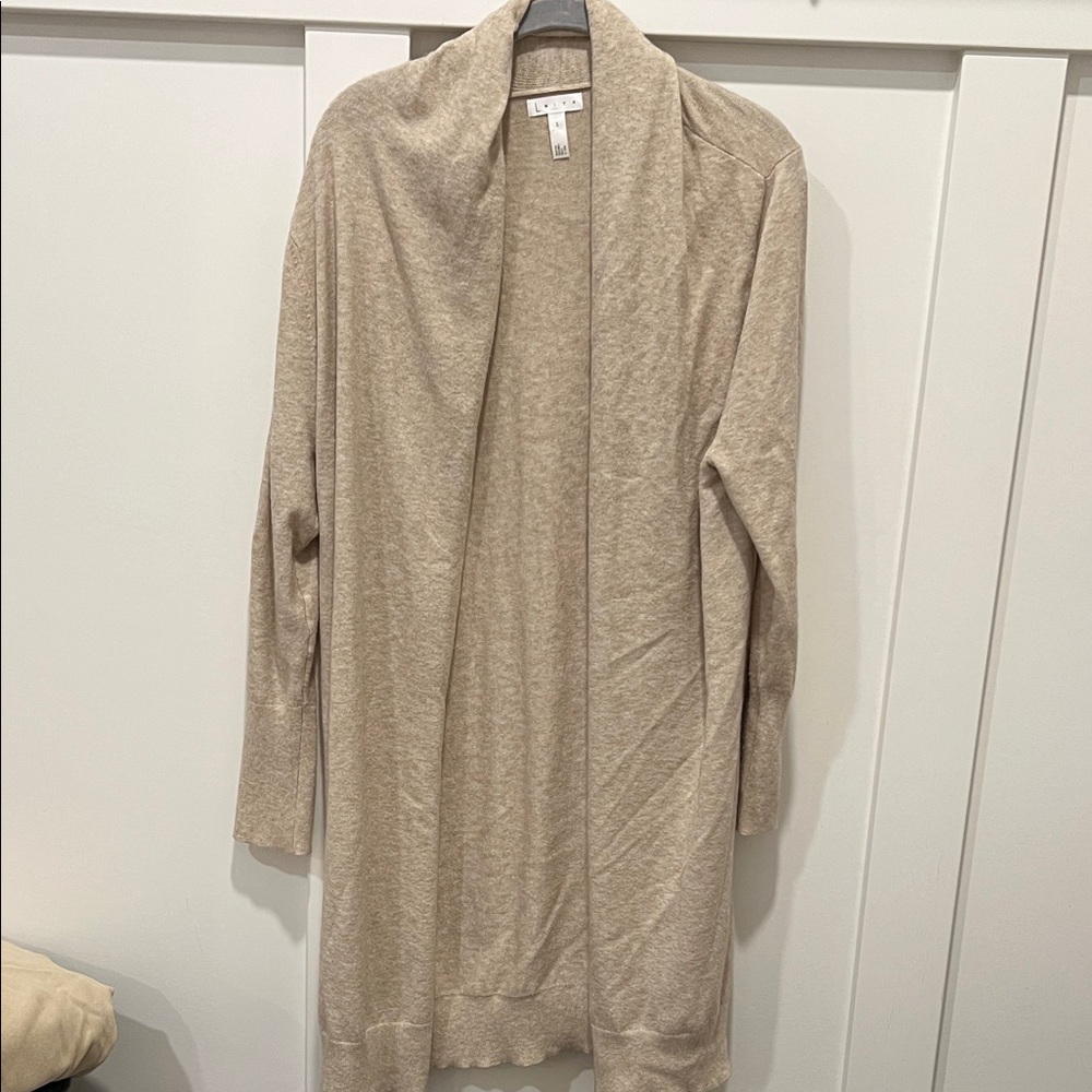 Nordstrom Beige Open Front Cardigan